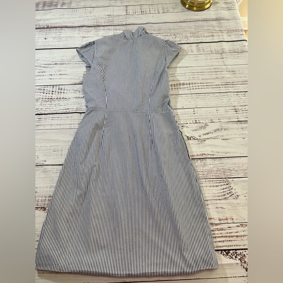 Elizabeth McKay Wrap dress navy and white size 4 - Picture 7 of 10